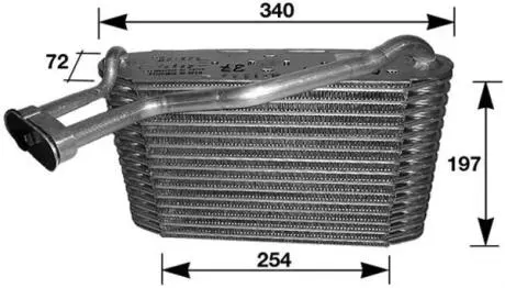 Радиатор кондиционера Audi A4 1.6-2.8 94-01 MAHLE / KNECHT AE34000S