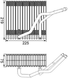 Випарник кондиціонера A3 96-03 MAHLE / KNECHT AE38000S