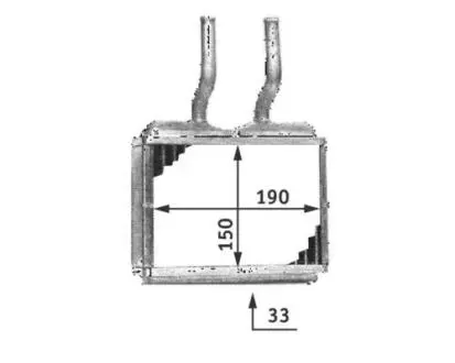 Радіатор пічки CHEVROLET CORSA, TIGRA, OPEL COMBO/MINIVAN, CORSA B, CORSA B/HATCHBACK, FRONTERA B, TIGRA 1.0-2.2D 03.93-07.04 MAHLE / KNECHT AH139000S