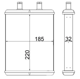 Радіатор пічки IVECO DAILY IV, DAILY V 2.3D-Electric 05.06-02.14 MAHLE / KNECHT AH2000S