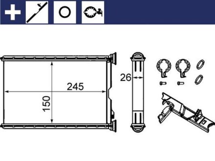 Радиатор печки MAHLE / KNECHT AH 242 000S