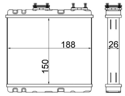 Радіатор пічки MAHLE / KNECHT AH247000S