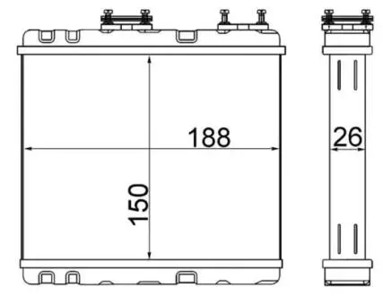 Радиатор печки MAHLE / KNECHT AH247000S