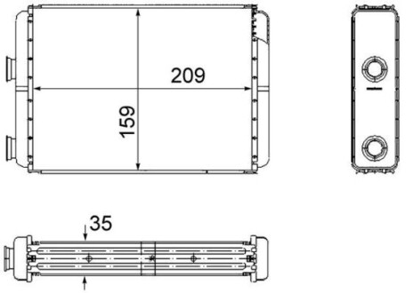 Радіатор пічки Fiat Doblo 01- MAHLE MAHLE / KNECHT AH 60 000S