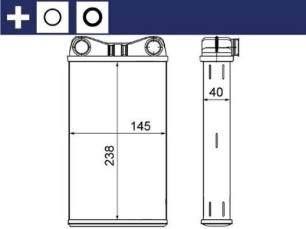 Радиатор печки Audi A4 00-09 MAHLE / KNECHT AH 7 000S