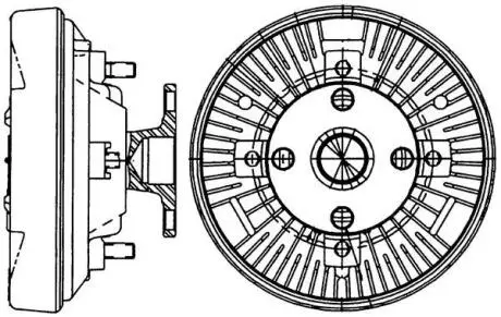 Віскомуфта вентилятора охолодження JOHN DEERE 6000 4039TL004-6068T MAHLE / KNECHT CFC233000P