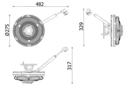 Віскомуфта вентилятора MAHLE / KNECHT CFC 269 000P