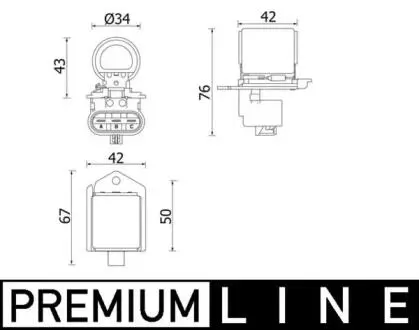 Резистор вентилятора радіатора OPEL CORSA D 1.4/1.4LPG 07.06-08.14 MAHLE / KNECHT CFR2000P