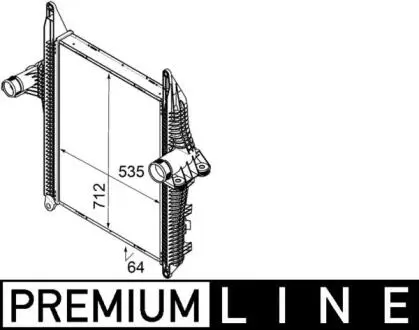 Інтеркулер MAN TGL I, TGL II, TGM I, TGM II, TGS II D0834LFL68-D2676LFAE 04.05- MAHLE / KNECHT CI178000P