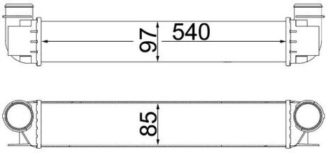 Радиатор интеркулера E39 520d/525d/530d 98-04 MAHLE / KNECHT CI 338 000S