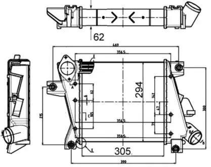 Радіатор наддуву MAHLE / KNECHT CI 508 000S