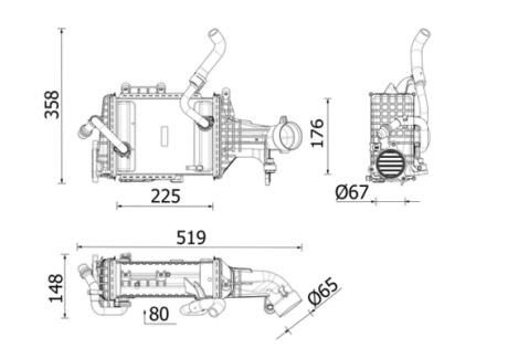 Інтеркулер MAHLE / KNECHT CI 665 000P