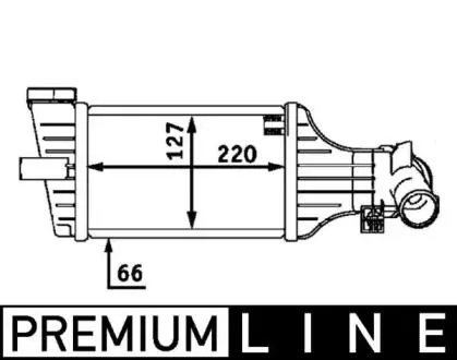 Інтеркулер OPEL ASTRA G, ASTRA G/KOMBI, ZAFIRA A 2.0D/2.2D 08.99-10.05 MAHLE / KNECHT CI71000P