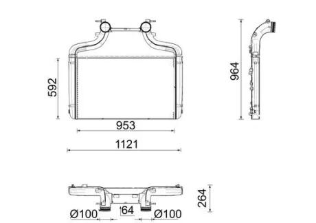 Інтеркулер EURO 6 DAF CF MX-13303-MX-13390 05.13- MAHLE / KNECHT CI726000P