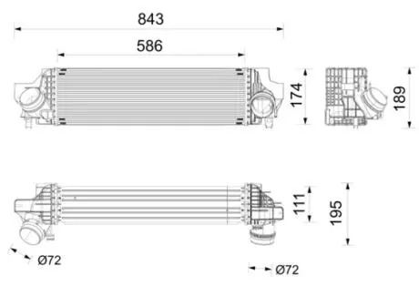 Інтеркулер MAHLE / KNECHT CI 735 000P