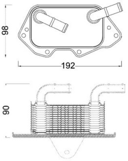 Масляный радиатор MAHLE / KNECHT CLC186000S