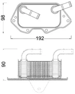 Масляный радиатор MAHLE / KNECHT CLC186000S