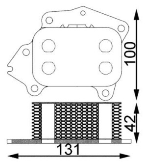 Радиатор масла Berlingo/307/Partner 1.6 HDI 01- MAHLE / KNECHT CLC 194 000S