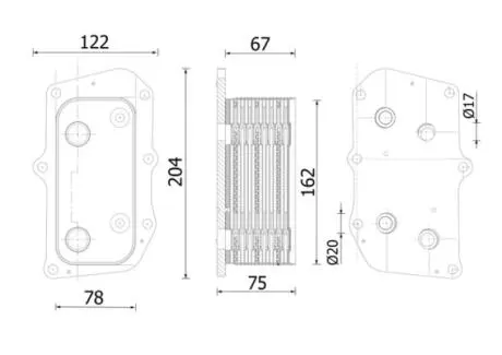 Охолоджувач мастила MAHLE / KNECHT CLC 309 000S