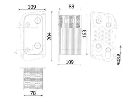 Охолоджувач мастила MAHLE / KNECHT CLC 318 000S