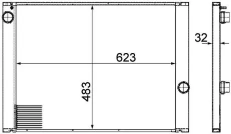 A_Радіатор 483 mm MAHLE / KNECHT CR1067000P