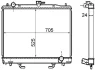 Радіатор двигуна (акпп/мкпп) MITSUBISHI PAJERO CLASSIC, PAJERO II, PAJERO III, PAJERO IV 2.5D/3.2D 04.00- MAHLE / KNECHT CR1072000S (фото 1)