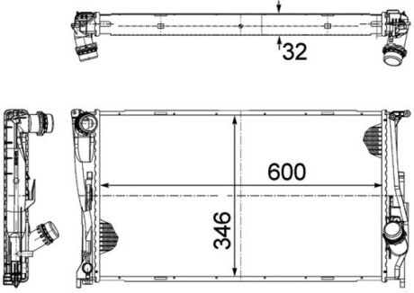 Радіатор охолодження MAHLE / KNECHT CR1083000P