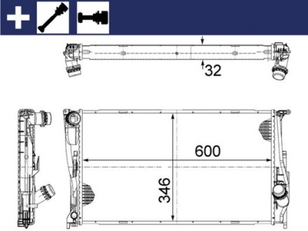 Радиатор охлаждения двигателя MAHLE / KNECHT CR 1083 000S