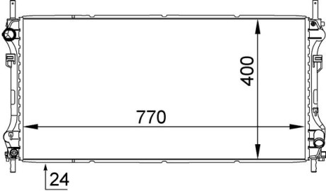 Радиатор охлаждения Ford Transit 2.0DI 00-06 MAHLE MAHLE / KNECHT CR 1143 000S