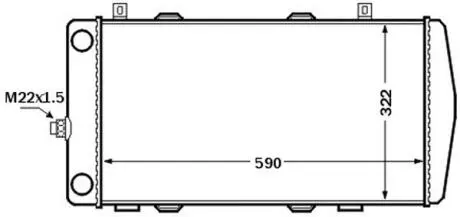 Радіатор двигуна (мкпп) SKODA FELICIA I, FELICIA II, VW CADDY II 1.6 08.95-04.02 MAHLE / KNECHT CR1513000S