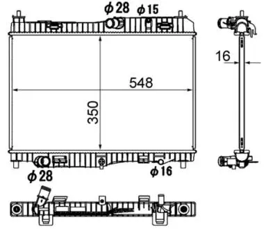 Радіатор охолодження двигуна MAHLE / KNECHT CR 1896 000S
