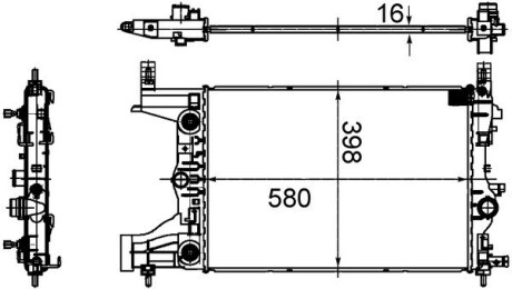 Радиатор охлаждения двигателя MAHLE / KNECHT CR 2122 000S