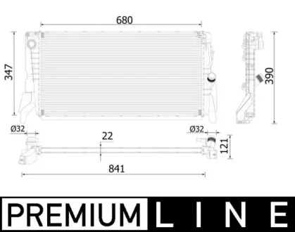Радіатор двигуна (мкпп) MINI (F55), (F56) 1.5 12.13- MAHLE / KNECHT CR2318000P