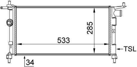 CHЭODNICA OPEL CORSA B 1,2-1,4 MAHLE / KNECHT CR268000S