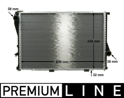 Радиатор 438 mm BMW 5 (E39) / 7 (E38) MAHLE / KNECHT CR295000P