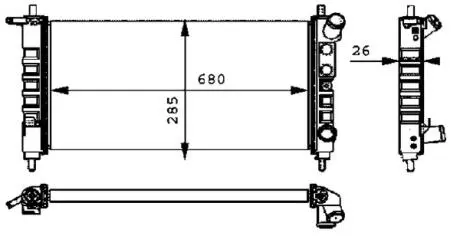 A_Радіатор 285 mm OPEL Corsa B MAHLE / KNECHT CR313000P
