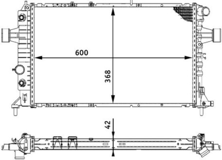 Радіатор охолодження Opel Astra G/ Zafira A 2.0-2.2DTI 98-05 MAHLE MAHLE / KNECHT CR 320 000S