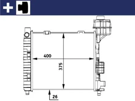 Радиатор охлаждения MAHLE / KNECHT CR 322 000S