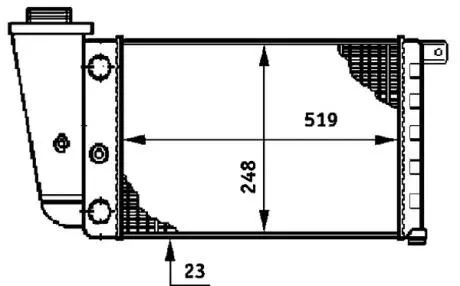 Радіатор двигуна (акпп/мкпп) FIAT PANDA, PANDA/HATCHBACK, LANCIA Y10 0.8-1.3 10.80-02.04 MAHLE / KNECHT CR617000S