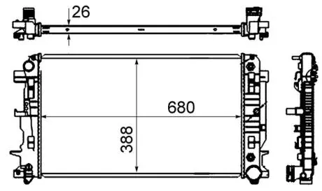 Радиатор MB Sprinter (906) "2,2-3,0CDi "06>> alt MAHLE / KNECHT CR62000S