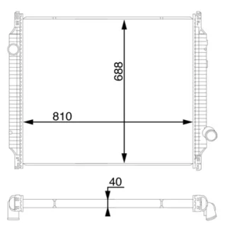 Фото радіатор двигуна (без рами, верхня заглушка труби) RVI PREMIUM dCi11B/43-MIDR06.23.56B/41 04.96- MAHLE / KNECHT CR709000S Радіатор двигуна (без рами, верхня заглушка труби) RVI PREMIUM dCi11B/43-MIDR06.23.56B/41 04.96- MAHLE / KNECHT CR709000S