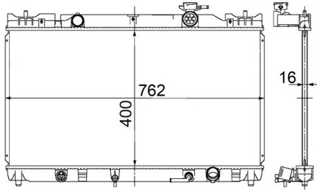 Радіатор охолодження двигуна MAHLE / KNECHT CR 742 000S (фото 1)