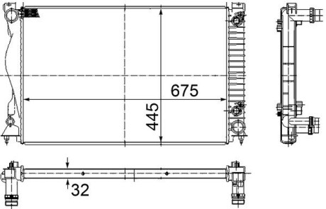 Радіатор охолодження Audi A6 2.4/2.8/3.0/3.2 04-11 MAHLE MAHLE / KNECHT CR 789 000S