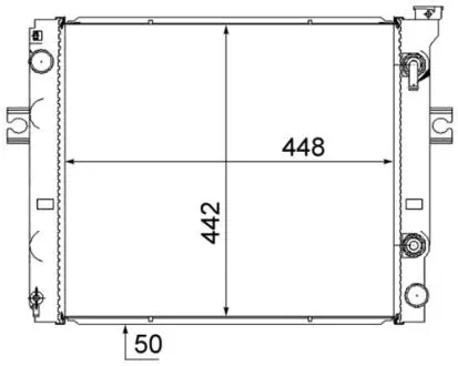 Радіатор двигуна TOYOTA 02-7FDF15, 02-7FDF18, 42-7FGF15, 42-7FGF18, 7F15-18, 7FG15 MAHLE / KNECHT CR882000S