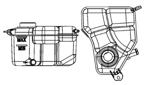 Бачок розширювальний Ford Fiesta 1.4/1.6 01-08/Fusion 1.25-1.6 02-12 MAHLE MAHLE / KNECHT CRT 133 000S