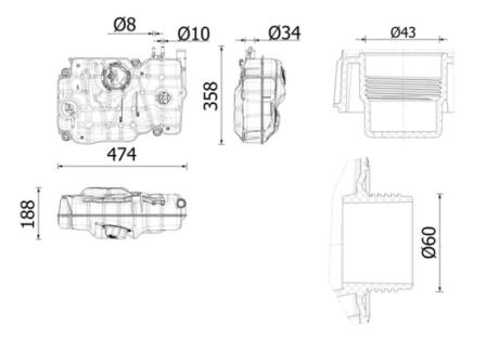 Розширювальний бак охолодження MAHLE / KNECHT CRT 270 000S
