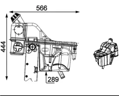 Бачок расширительный, MB ACTROS 96-03/SK 87-96 MAHLE / KNECHT CRT34000S