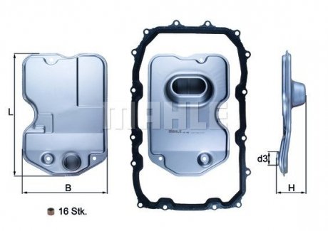 Фільтр АКПП VW Touareg/Porsche Cayenne 3.0-5.0 TDI 02-10 MAHLE / KNECHT HX 160KIT (фото 1)