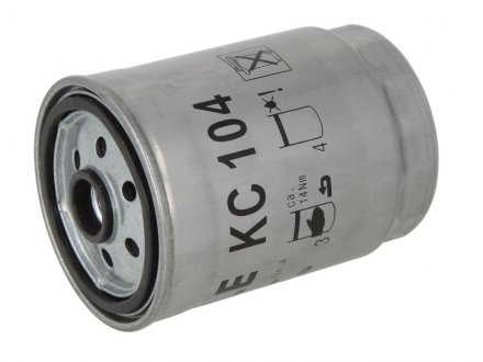 Фильтр топливный Volvo S60/S80/V70/XC70/XC90 2.4D 01-10 MAHLE / KNECHT KC 104 (фото 1)