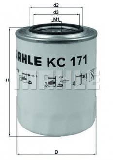Фильтр топливный MAHLE / KNECHT KC171